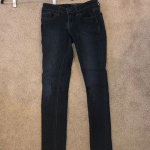 Dark wash skinny jeans
